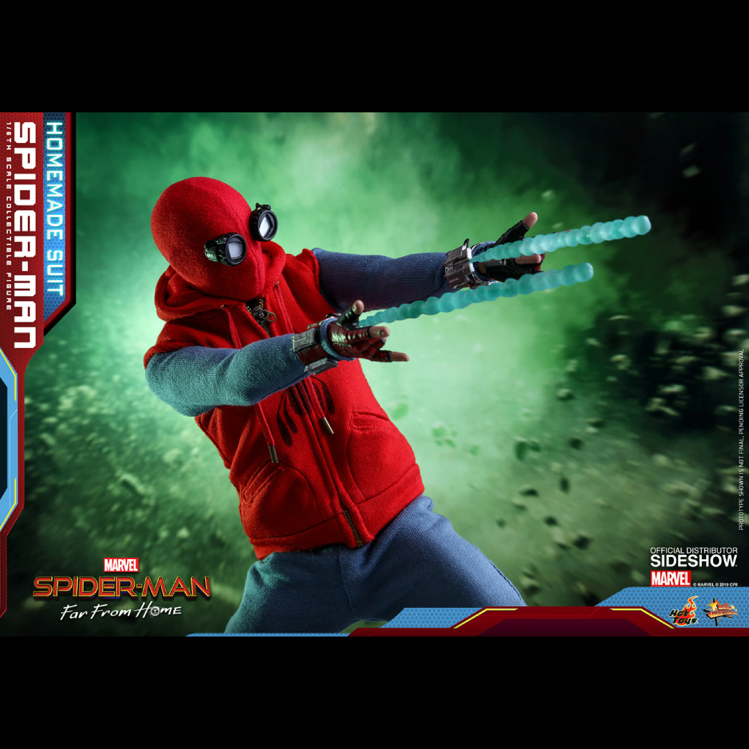 Spider-Man Homemade Suit Figura Sexta Escala | Hot Toys | UVSTOREGT